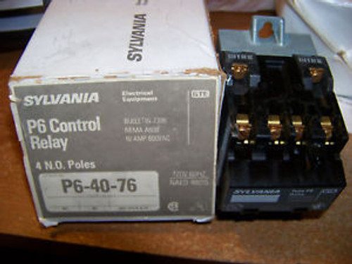 New SYLVANIA P6-40-76 P6 CONTROL RELAY