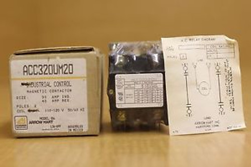 New Arrow Hart Cooper Industrial Control Magnetic Contactor ACC320UM20 2 POLES