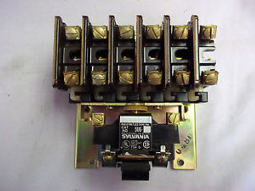 SYLVANIA PM A.C. Relay # 7305 Cat # 5U6-76 6 N.O. Contacts 120V 60Hz 600V AC Max