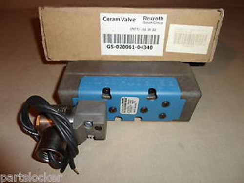 REXROTH GS-022061-04340 ELECTRIC SOLENOID CERAM VALVE GS02006104340 BOSCH NEW