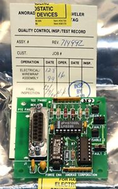 Anorad PTC Fault Thermistor Fault Board PCASM PTC FAULT CKT Dual Axis NEW