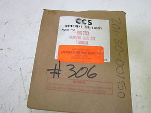 CCS 6812G3 DUAL-SNAP PRESSURE/TEMPERATURE-SWITCH NEW IN A BOX