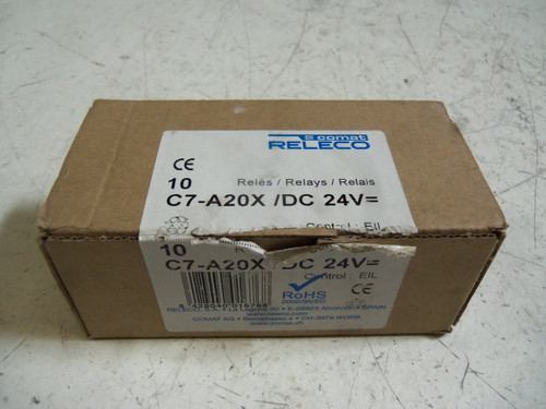 10 RELECO C7-A20X/24VDC RELAY SOCKET NEW IN BOX