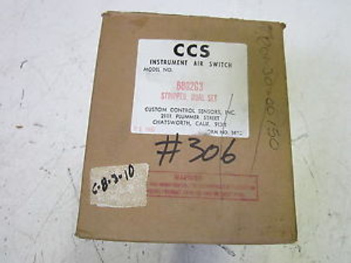 CCS 6802G3 DUAL-SNAP PRESSURE/TEMPERATURE-SWITCH NEW IN A BOX