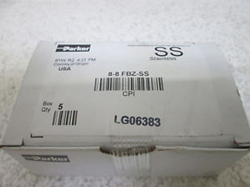 5 PARKER 8-8 FBZ-SS CPI FITTING NEW IN A BOX