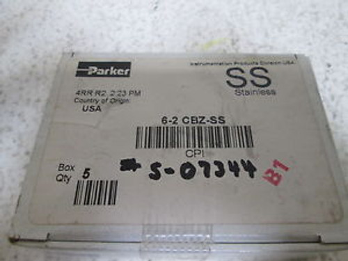 5 PARKER 6-2 CBZ-SS MALE ELBOW NEW IN A BOX