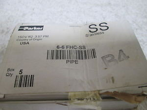 5 PARKER 6-6 FHC-SS FEMALE HEX COUPLING NEW IN A BOX