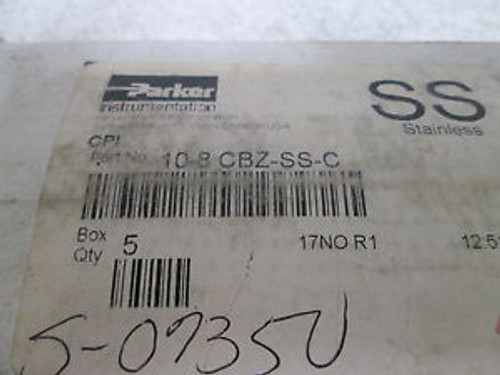 5 PARKER 10-8 CBZ-SS-C CPI ELBOW NEW IN A BOX