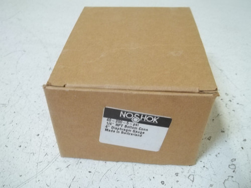 NOSHOK 40-200-5-PSI 1/4 GAUGE NEW IN A BOX