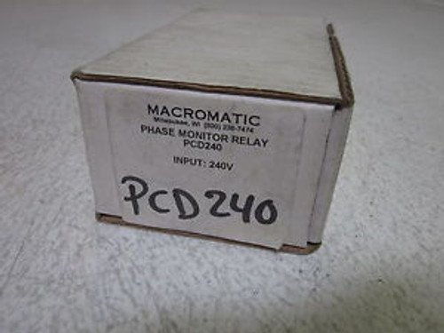 MACROMATIC PCD240 240V PHASE MONITOR RELAY NEW IN A BOX