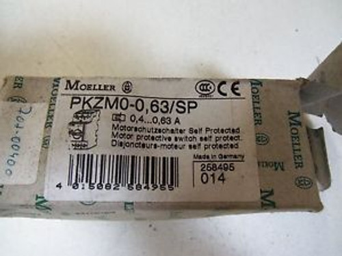 MOELLER PKZM0-0,63/SP MOTOR PROTECTIVE SWITCH NEW IN BOX