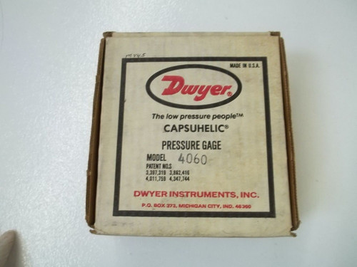 DWYER 4060C CAPSUHELIC PRESSURE GAGE 0-60PSI NEW IN A BOX