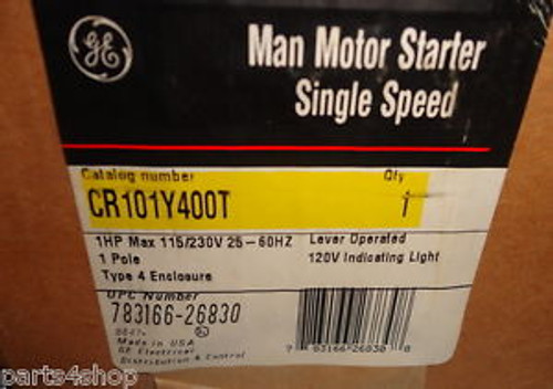 General Electric CR101Y400T Manual Electric Motor Starter NEW