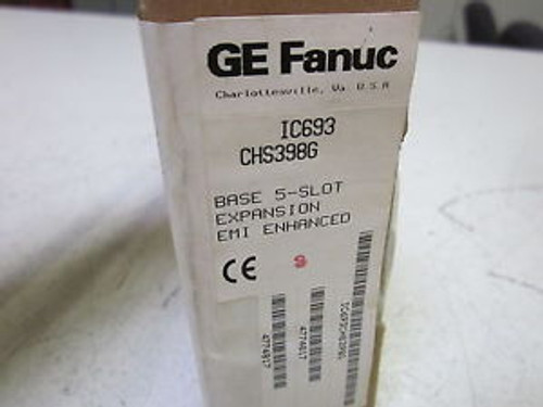 GE FANUC IC693CHS398G BASE 5-SLOT EXPANSION EMI ENHANCED NEW IN A BOX