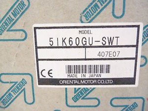 ORIENTAL MOTOR 51K60GU-SWT NEW IN BOX