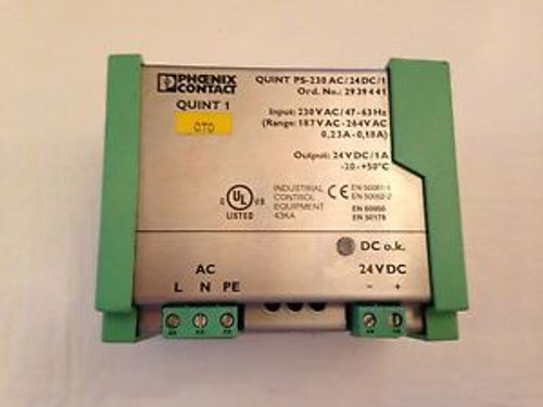 Phoenix Contact QUINT-PS-230AC/24DC/1 (2939441), Power Supply, NEW, USA SELLER