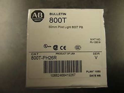 NEW ALLEN BRADLEY PILOT LIGHT 800T-PH26R