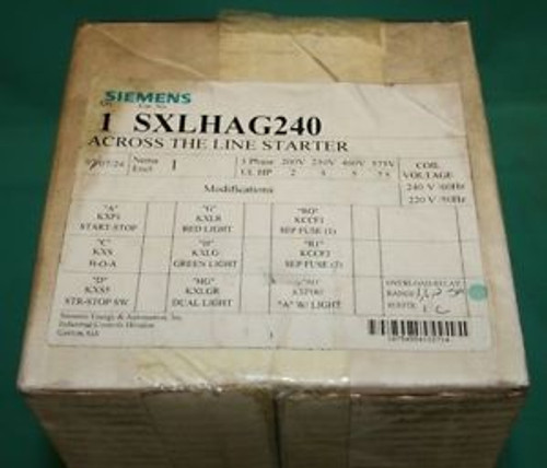 Siemens SXLHAG240 3TF40 3UA50 motor starter enclosure