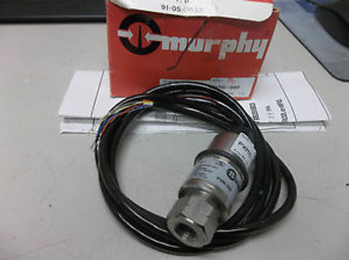 NEW MURPHY PRESSURE TRANSMITTER RXMS-300 9-30 VDC O/P 4-20MA 300 PSIG 1/2 NPT