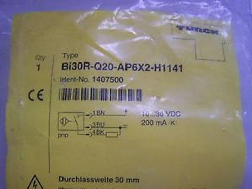 Turck B130R-Q20-AP6X2-H1141 Ring Type Proximity Sensor New