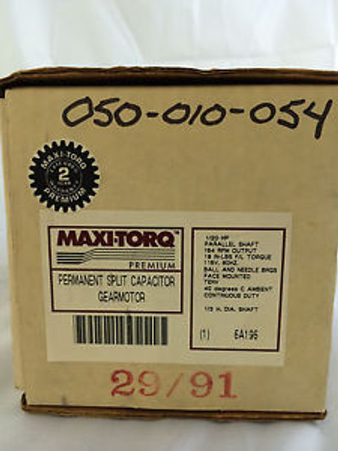 MAXI-TORQ PERMANENT SPLIT CAPACITOR GEARMOTOR - 6A196