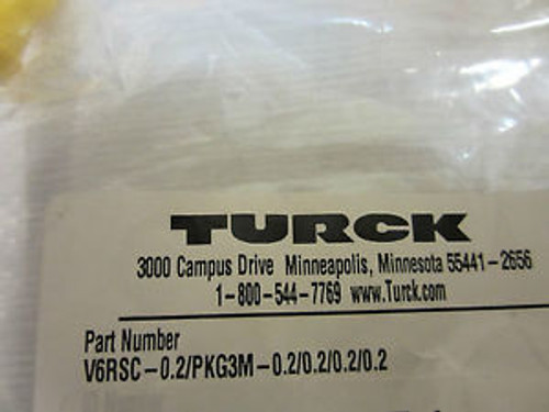 TURCK V6RSC-0.2/PKG3M-0.2/0.2/0.2/0.2 SENSOR , U0893-54