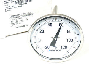 NEW ASHCROFT 50-EI-42-E-040  -20/120F BIMETAL THERMOMETER 5, 50EI42E040