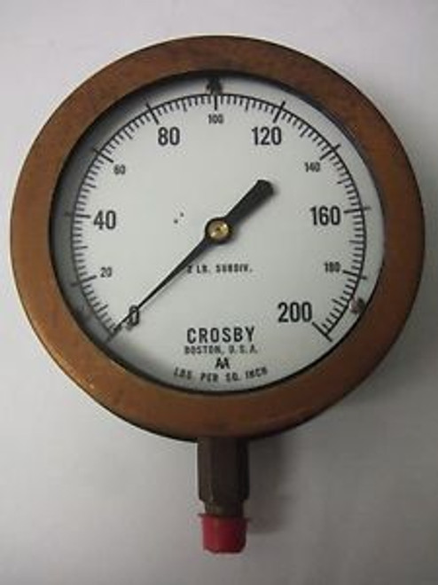 Crosby 0-200 Psi Test Pressure Gage Gauge 2 LB Subdivision