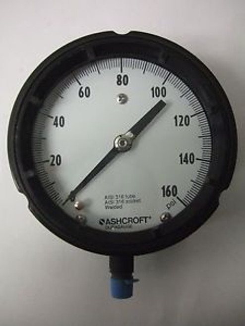 ASHCROFT DURAGAGUE 0-160 Psi Gauge Pressure Gage AISI 316 Tube & 316 Socket