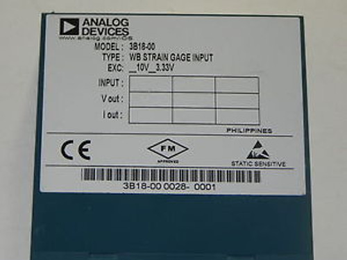 NEW ANALOG DEVICES 3B18-00 WB STRAIN GAGE INPUT