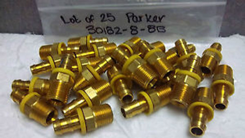 25 PARKER PUSH-LOK HOSE FITTINGS 30182-8-8B NEW SURPLUS 3018288B