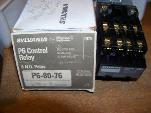 New SYLVANIA P6-80-76 P6 CONTROL RELAY
