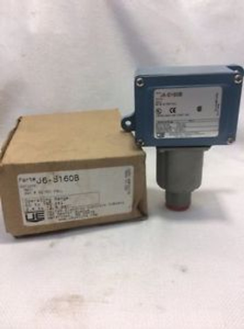 UE United Electric SS Pressure Control Switch J6-S160B 50-180 psi, Set At 60 Psi