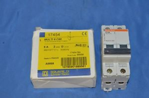 Square D Merlin Gerin 17454 5 amps Circuit Breaker new