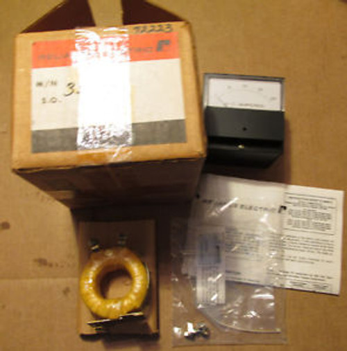 NEW Reliance Electric 35C401 Output Ammeter Kit Meter Scale 0-200 Amps