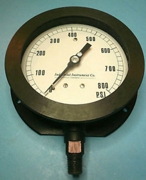Industrial Instrument Co. 800 PSI Pressure Gauge 4 Dial Surface Panel Mount New