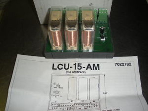 Sick Optics FGS interface relay board light curtain LCU-15-AM 7022782 pwr supply