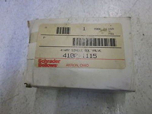 SCHRADER BELLOWS 410011115 4 WAY SINGLE SOLNOID VALVE NEW IN A BOX