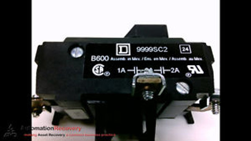 SQUARE D 9999SC2 SERIES B HAND/OFF/AUTO SELECTOR SWITCH 600VAC, NEW