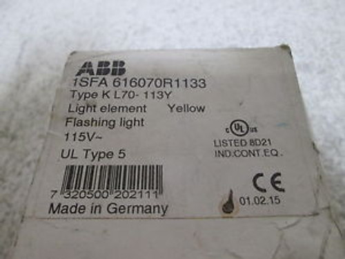 ABB 1SFA616070R1133 LIGHT ELEMENT AMBER NEW IN A BOX