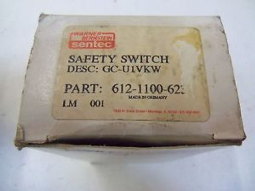 WARNER BERNSTEIN SENTEC SAFETY SWITCH 612-1100-623 NEW IN BOX