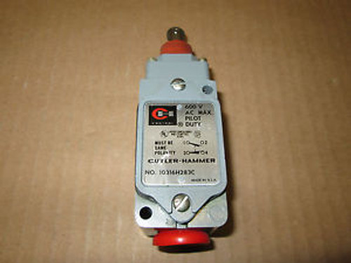 CUTLER-HAMMER LIMIT SWITCH TOP PUSH ROLLER 600VAC MAX 10316H-283C