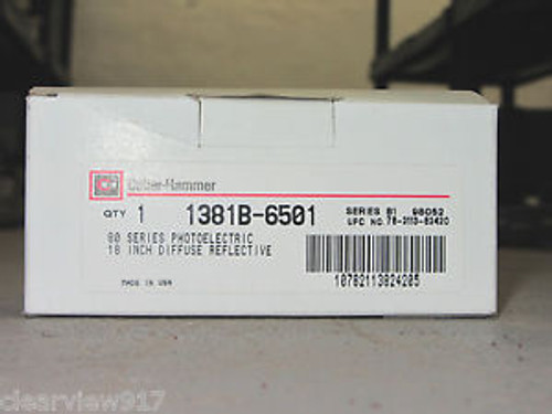 Cutler-Hammer 80 Series 1381B-6501 1381B6501  Photoelectric Sensor  New