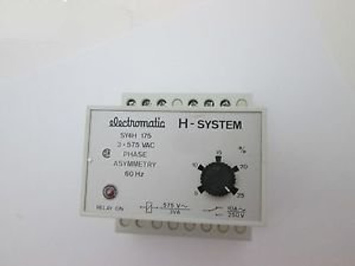 ELECTROMATIC H-SYSTEM MODULE PHASE ASYMMETRY  RELAY 3x575 VAC  NEW