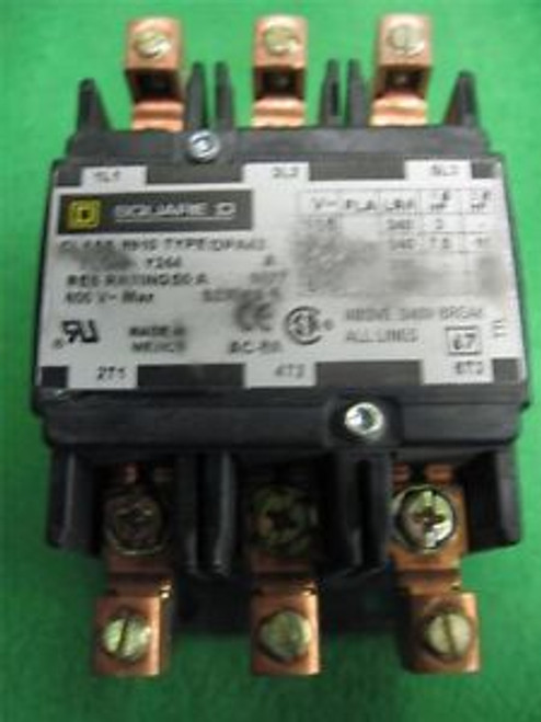 SQUARE D 8910DPA43V02Y244 CONTACTOR 3 POLE 50 AMP 600VAC