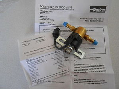 New Parker Gold Ring 3611899C2 Solenoid Valve, 12v DC