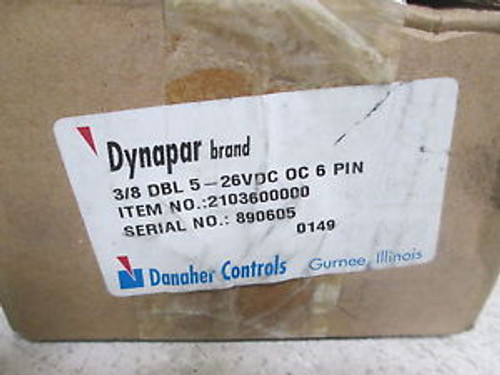 DYNAPAR 2103600000 3/8 DBL 5-26 VDC NEW IN A BOX