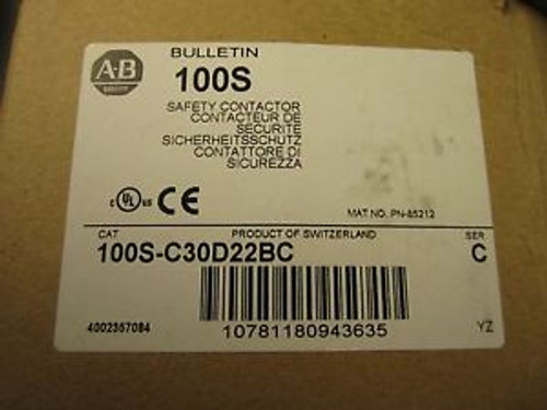 NEW ALLEN BRADLEY 100S-C30D22BC CONTACTOR