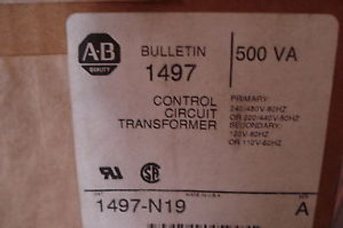 NEW ALLEN BRADLEY CONTROL CIRCUIT TRANSFORMER 1497-N19