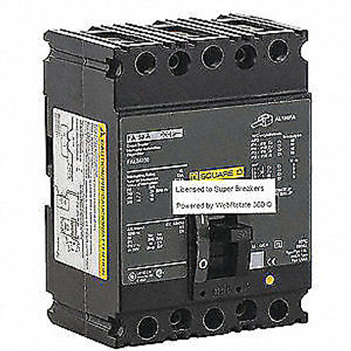 SQUARE D Circuit Breaker,50A,3P,480VAC,Lug,FAL, FAL34050